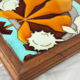 Leaf earthenware checkered underside and maronnier bug - autumn atmosphere - deb. XXth
