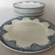 12 assiettes plates terre de fer Salins, modèle Céline