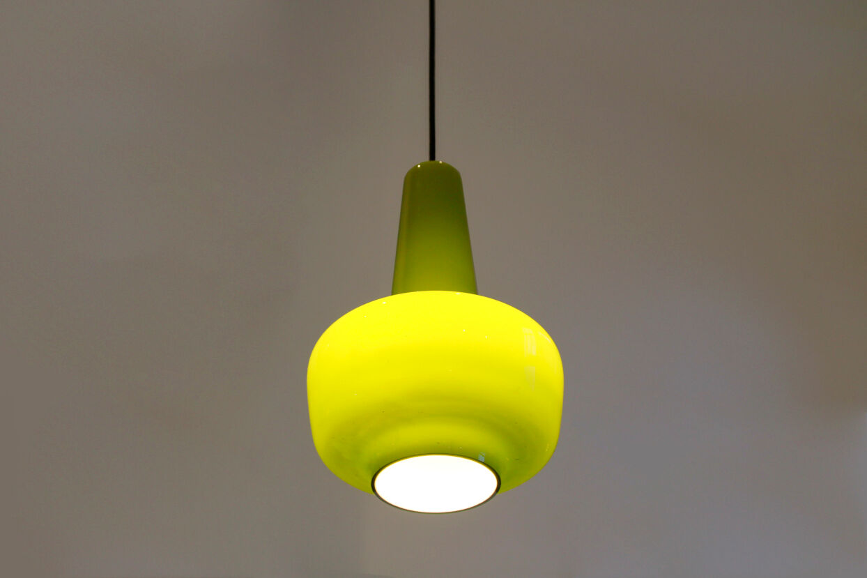 'Crete' green glass pendant by Jacob Bang for Frog & Morup