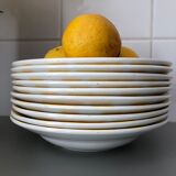 Assiettes creuses sarreguemines carreaux jaunes
