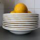 Hollow plates Sarreguemines yellow tiles