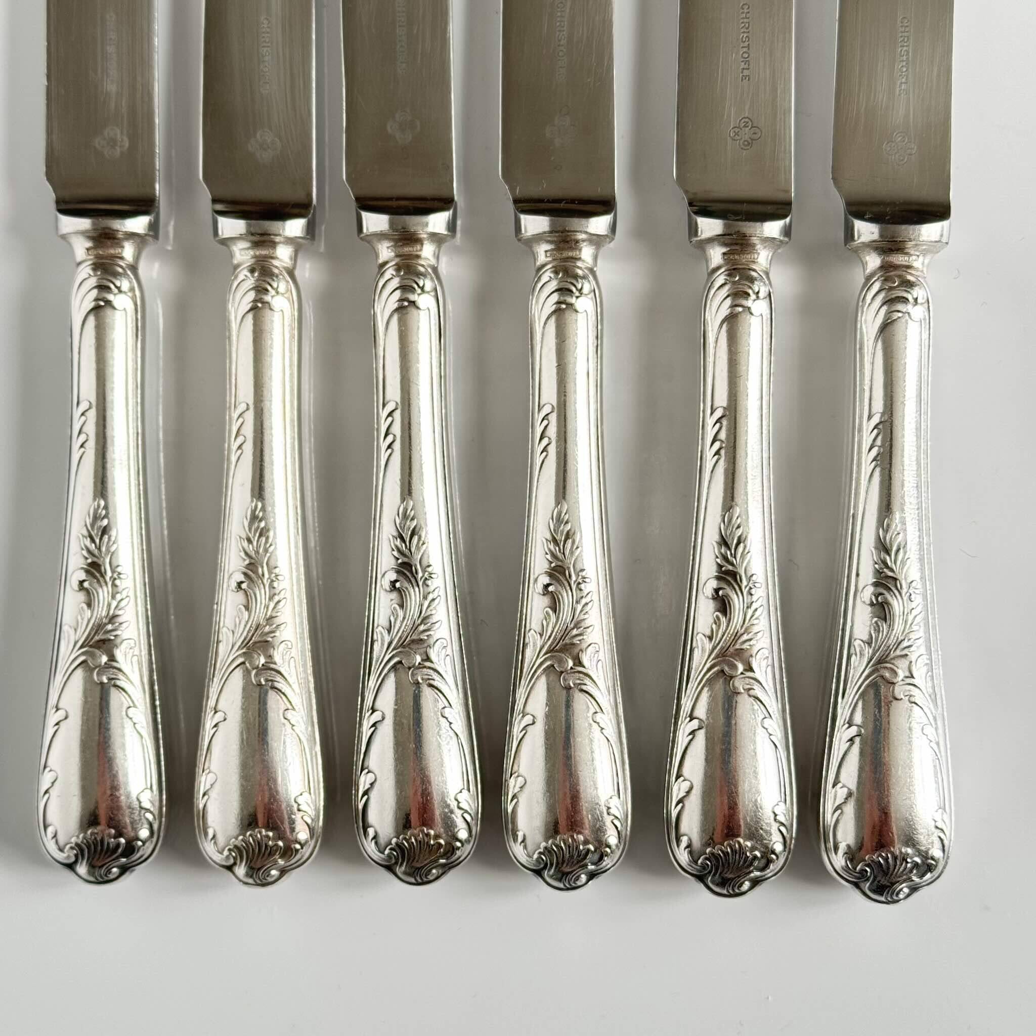 Christofle - Couteau (10) - Métal argenté - MARLY - Catawiki