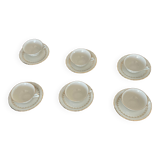 Service 6 cups and saucers assorted in Limoges paste