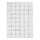 Berber rug 160x230 cm white with black grid.