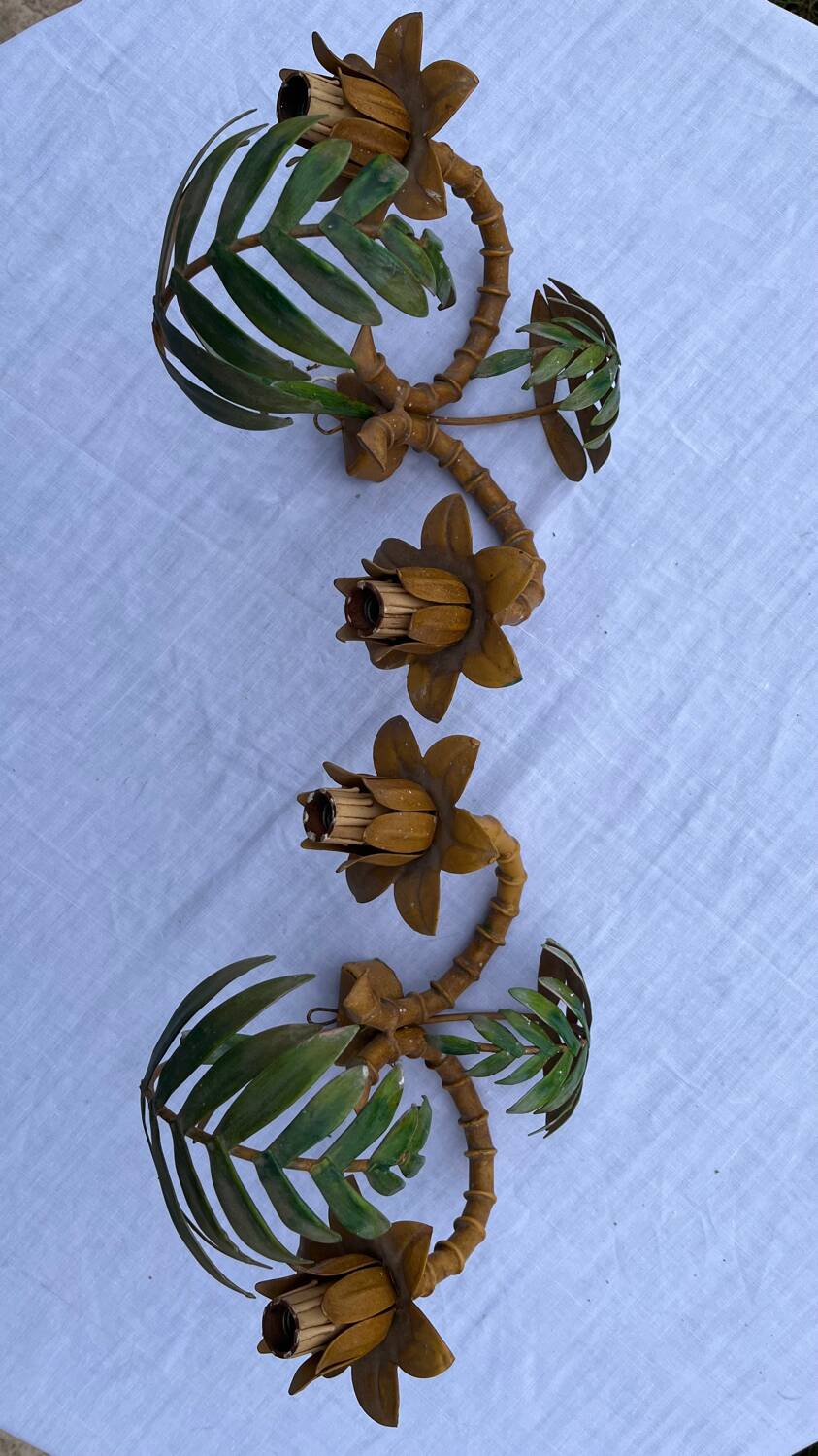 Pair of metal wall lights from the 60s/70s