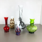 Vase pop art en opaline vintage Italie années 1970