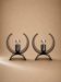 Pair of smoked brown plexiglass lamps from the 1970s.