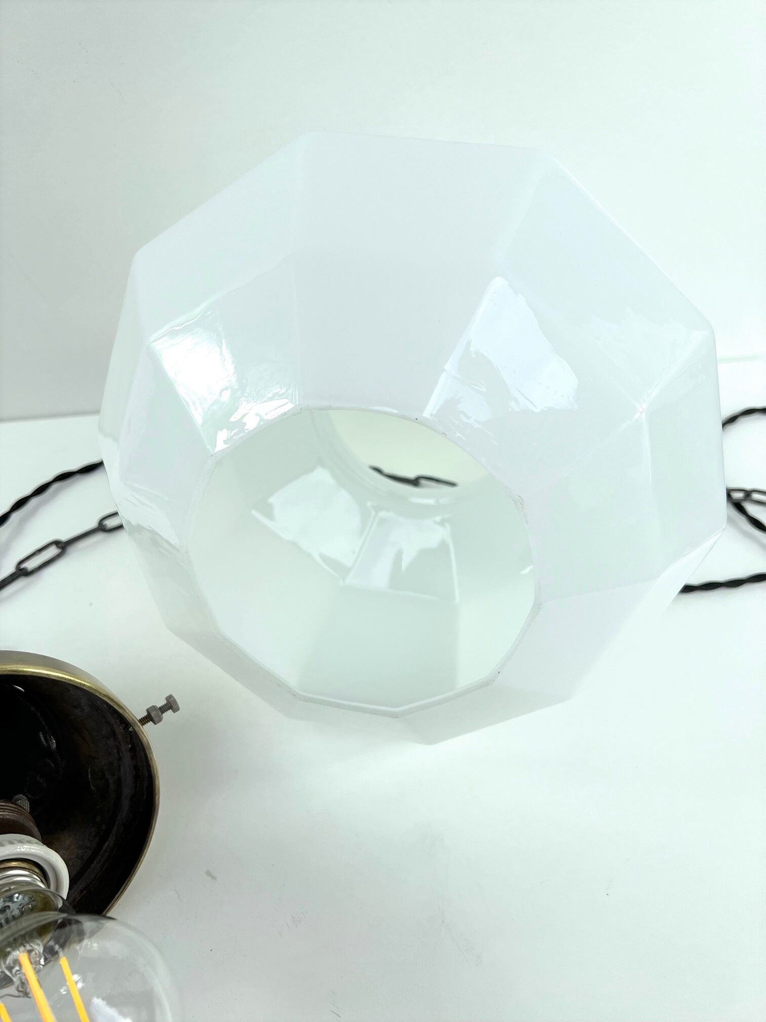 Hanging bag paris 1920 1930 opaline brass