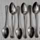 12 mocha spoons in silver metal christofle france