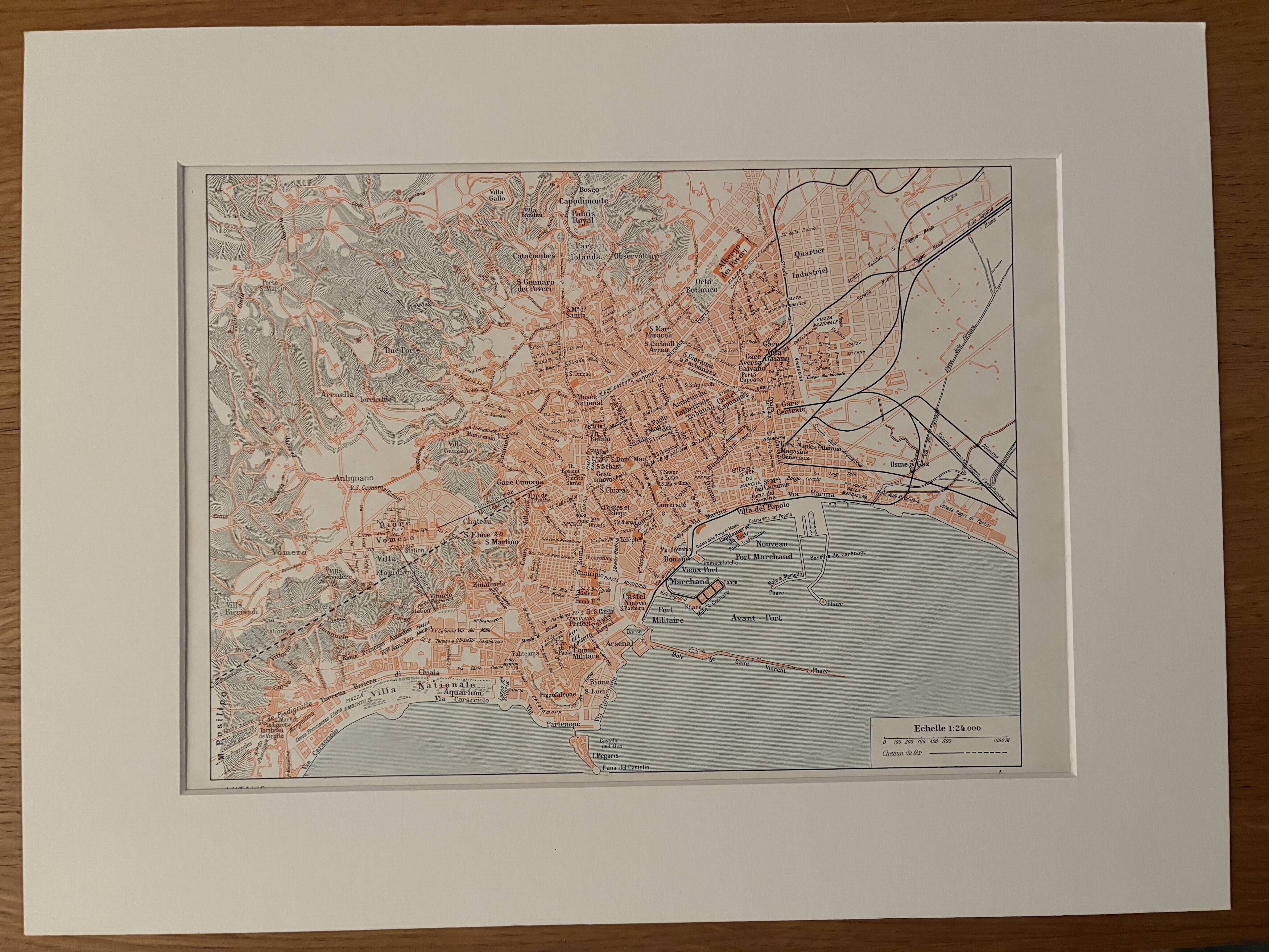 Carte vintage de Naples – 1930