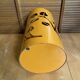 Orange Metal Cylindrical Design Umbrella Stand with Cut-Out Leaf Decoration #E2