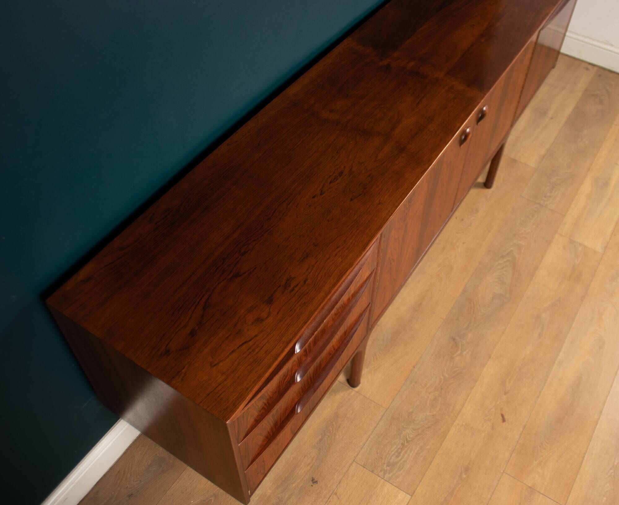 Retro 1960s Restored Long Rosewood Mcintosh Torpedo Sideboard