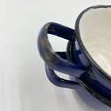 Enamelled metal fondue pot duo