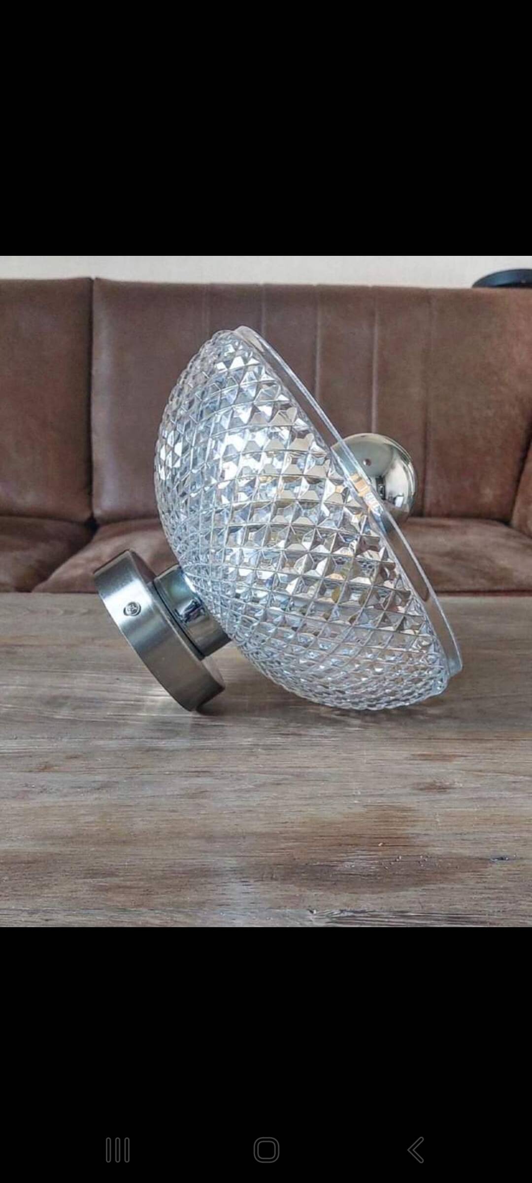 Vintage crystal wall light
