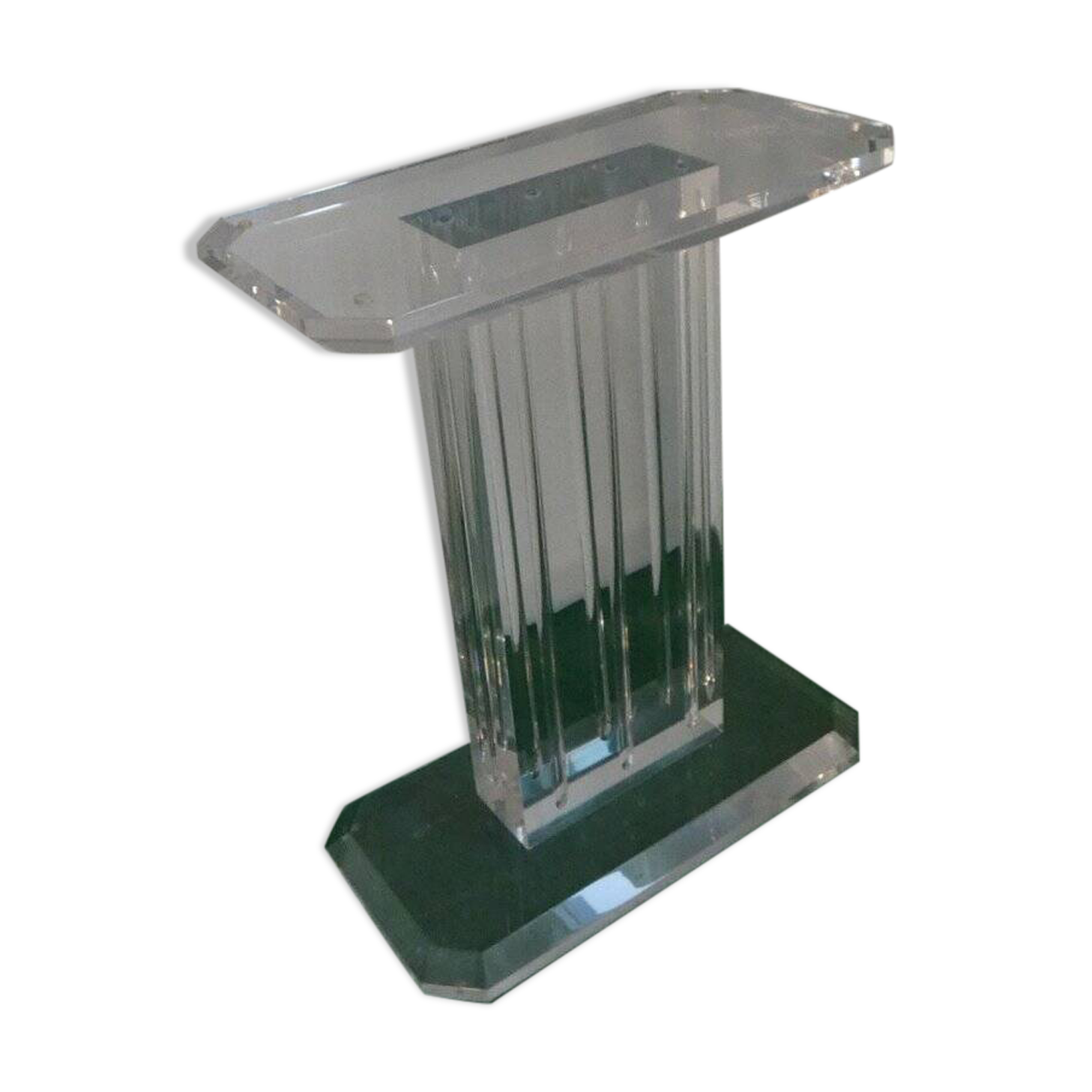 Sculptural base for acrylic glass table, Italy, 2000s