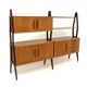 Bibliothèque scandinave "Double" en teck, Suède, 1950