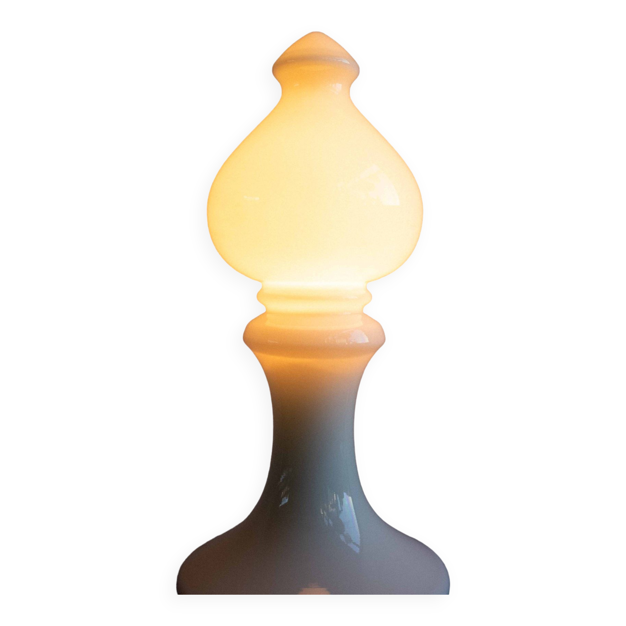 Vintage Czechoslovak Bishop Glass Lamp by Ivan Jakeš, 1970s