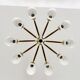 Grand lustre en laiton autrichien de style mid-century moderne par Rupert Nikoll