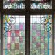 Window doors stained glass