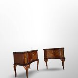 Tables de chevet italiennes du milieu du 20ème siècle.