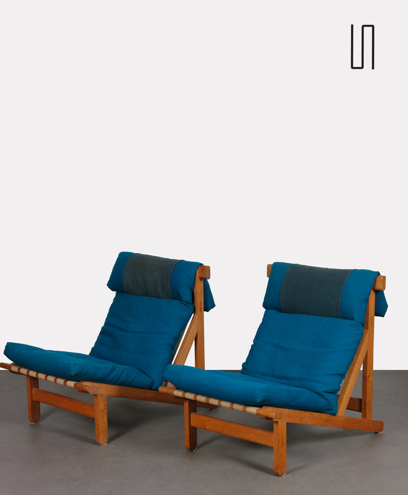 Pair of armchairs by Bernt Petersen for Worts Mobelsnedkeri, 1960