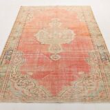 6x8 Vintage Pale Red Classic Rug, 179x254Cm