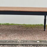 Louis Philippe style oval patinated bistro farm table - 1m90