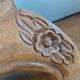 Coffee table with plant holder, end of sofa, carved wood, Indonesia