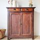 Buffet parisien bois ancien 2 portes panneautées