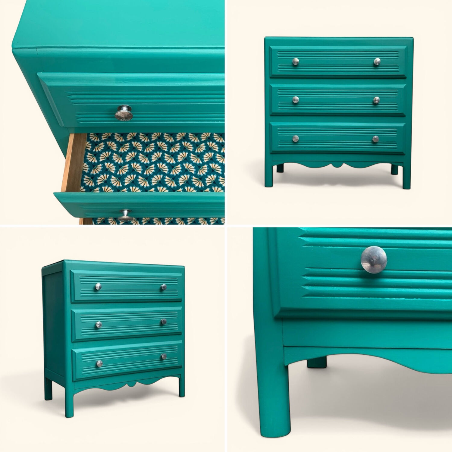 Commode art déco vert émeraude