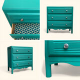 Commode art déco vert émeraude