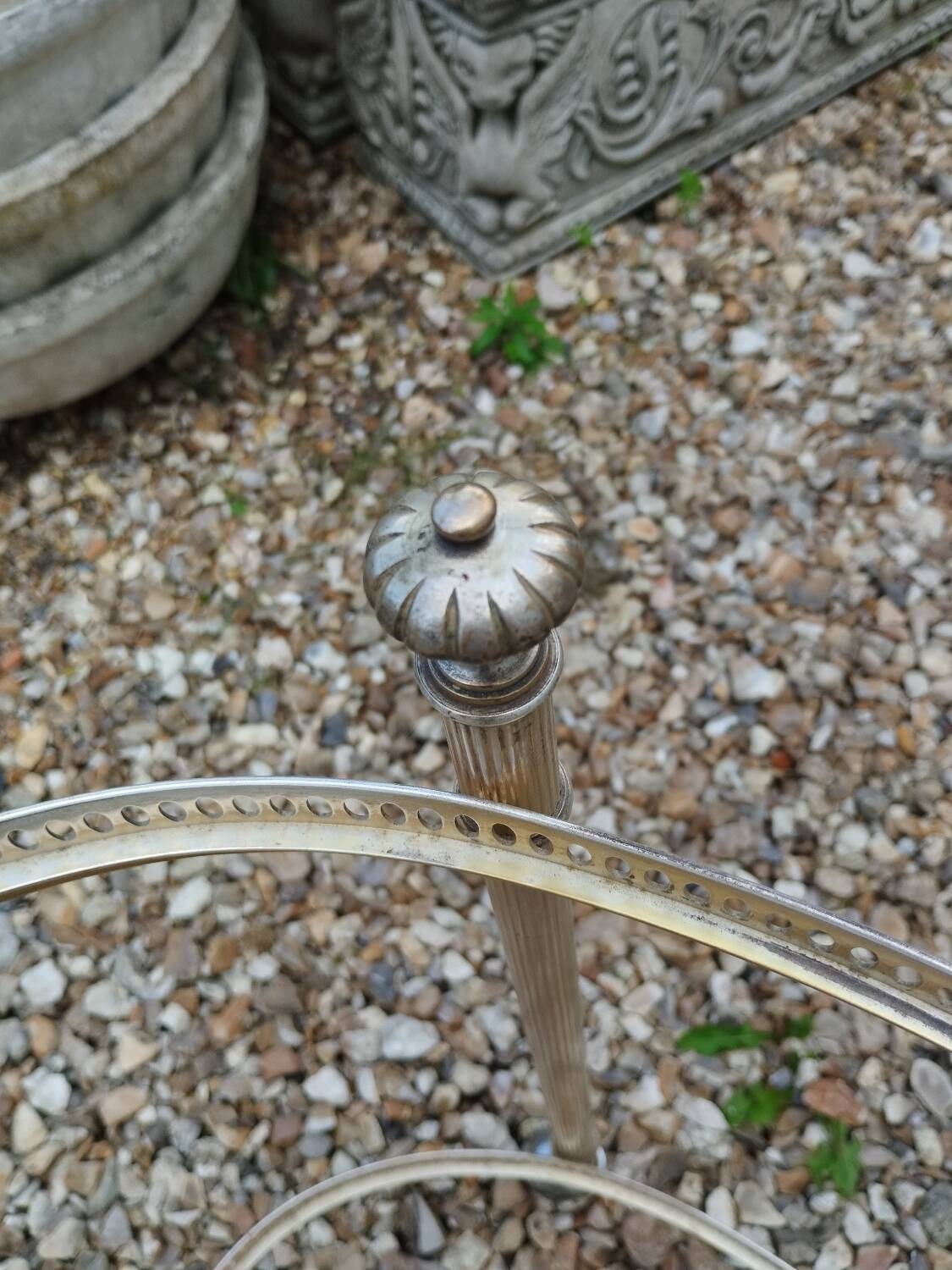 Old vintage rolling serving table