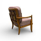 "José" armchair in solid oak by Guillerme & Chambron for Votre Ma