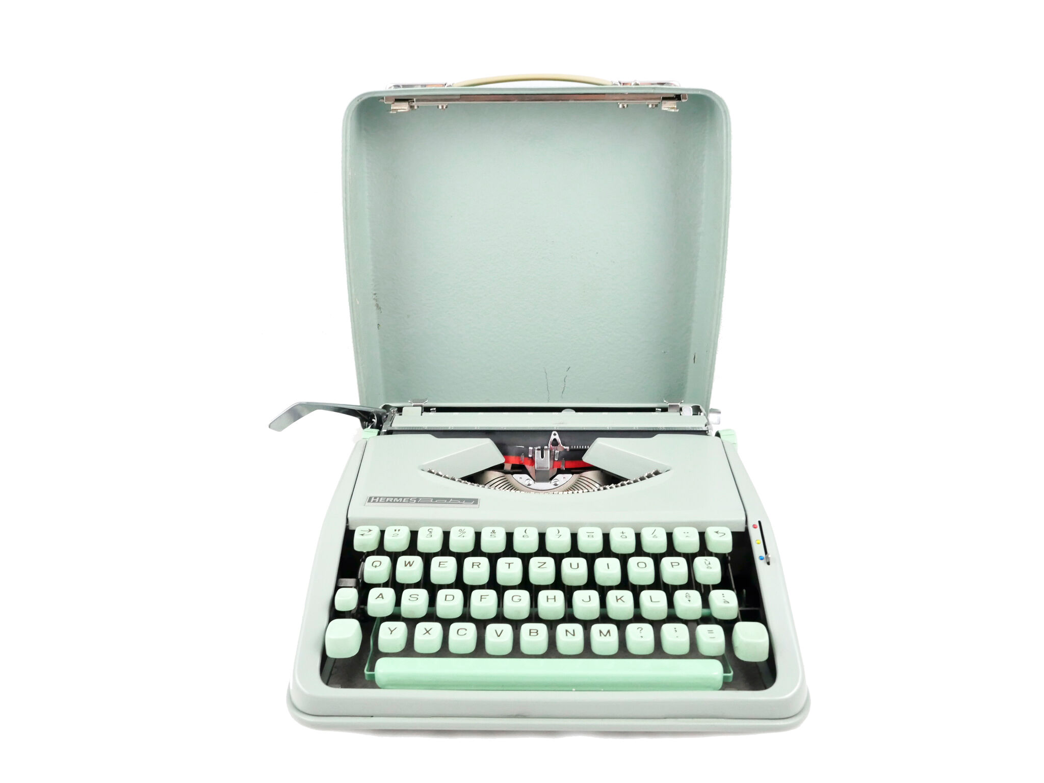 Vintage linden green Hermes Baby typewriter