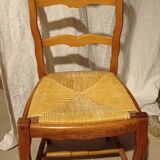 Chaise paillée XIXème