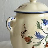 Condiment pot, hand painted sugar pot.