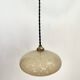 Mini Suspension Art Deco opaline verre Clichy jaune