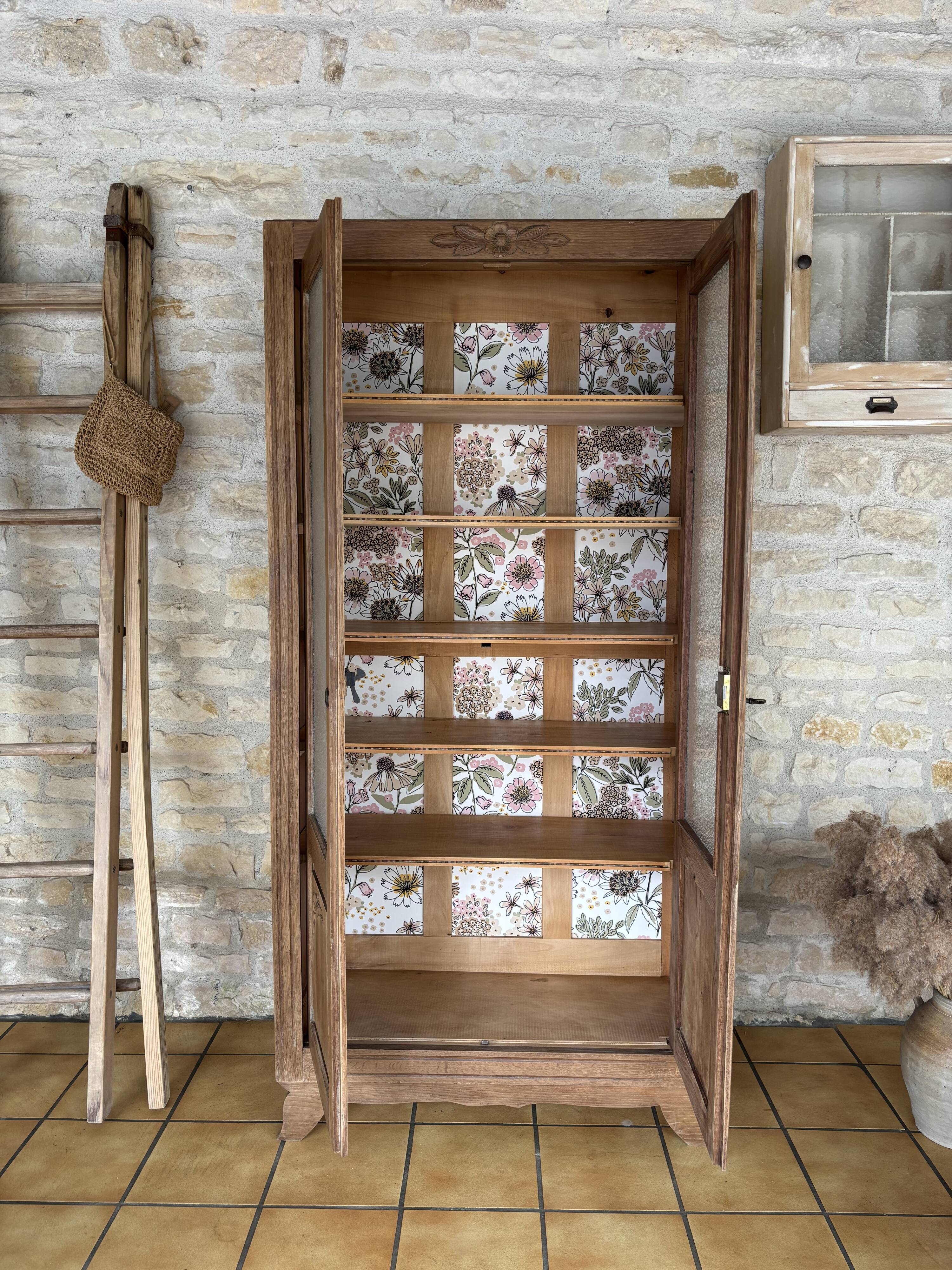 Showcase, Art Deco style bookshelf restored