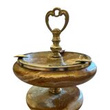 Brass and Onyx Ashtray