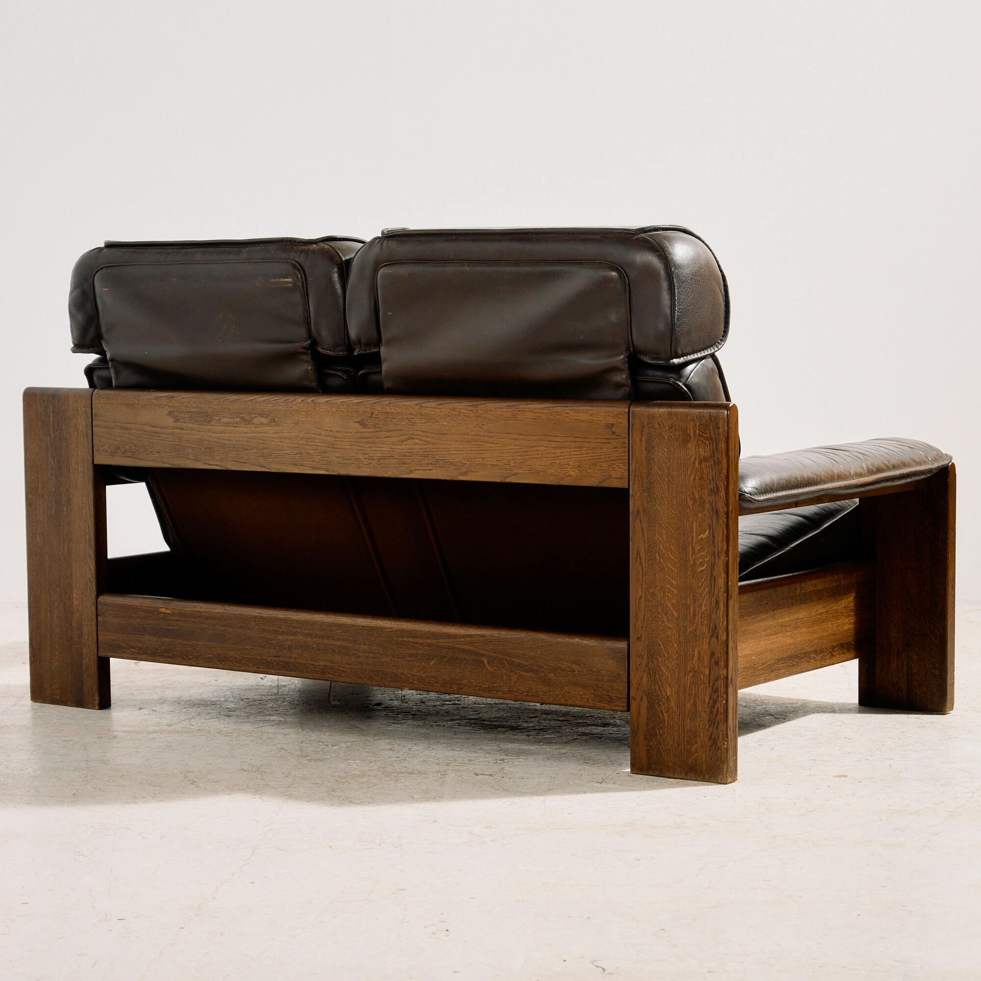 Leather sofa set model 757 by Harry de Groot for Leolux, set of 3.