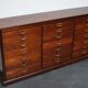 British mahogany apothecary cabinet or drawer bank, 1930s