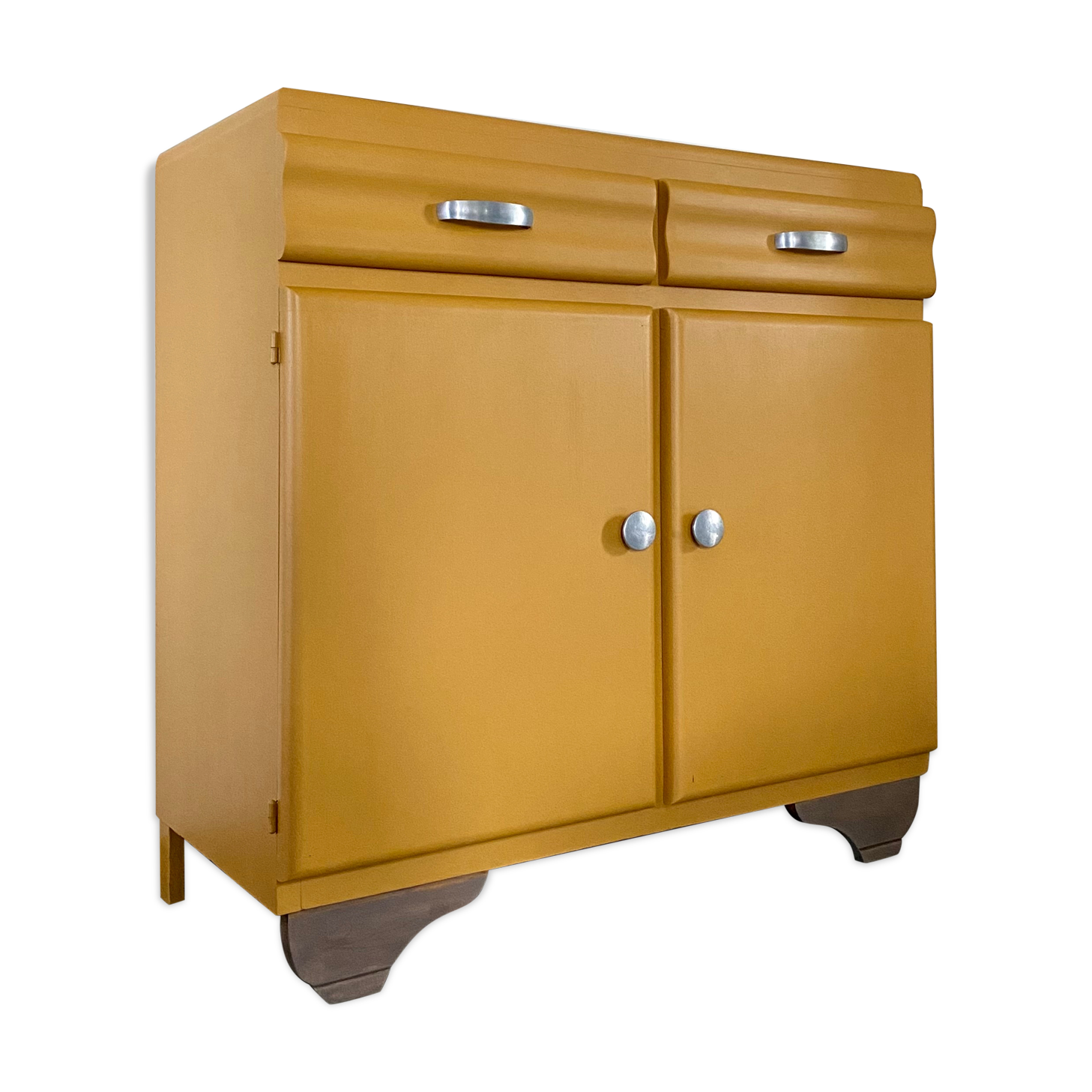 Low style Mado sideboard restyled yellow