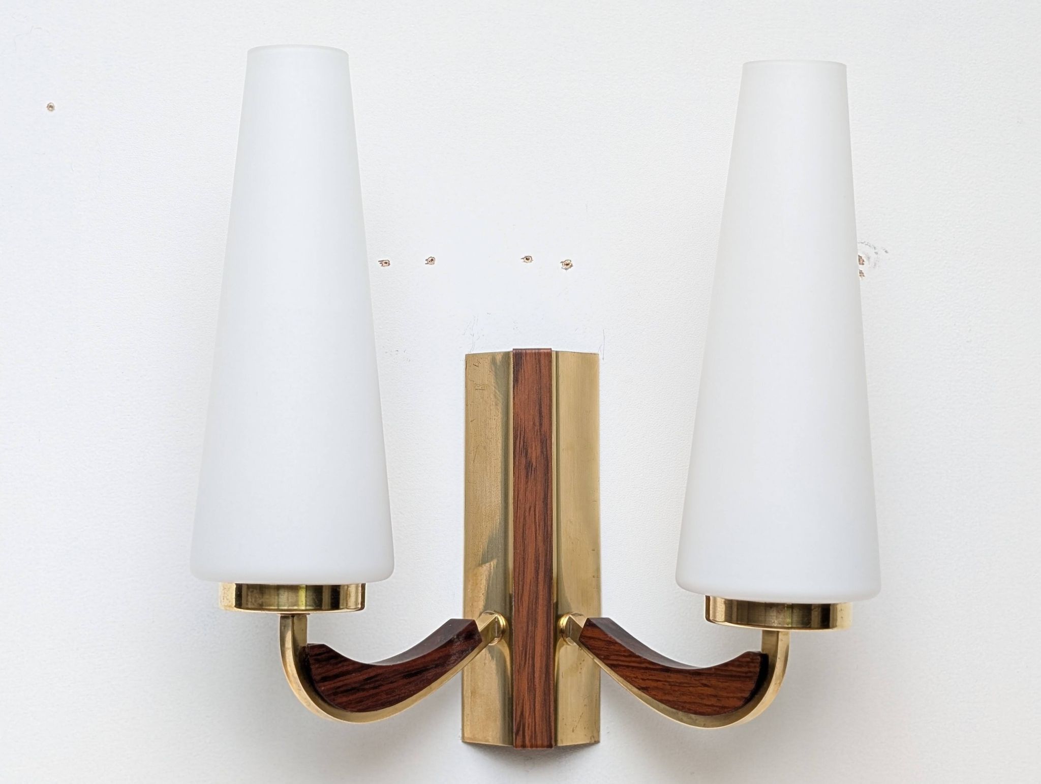 Brass wall light