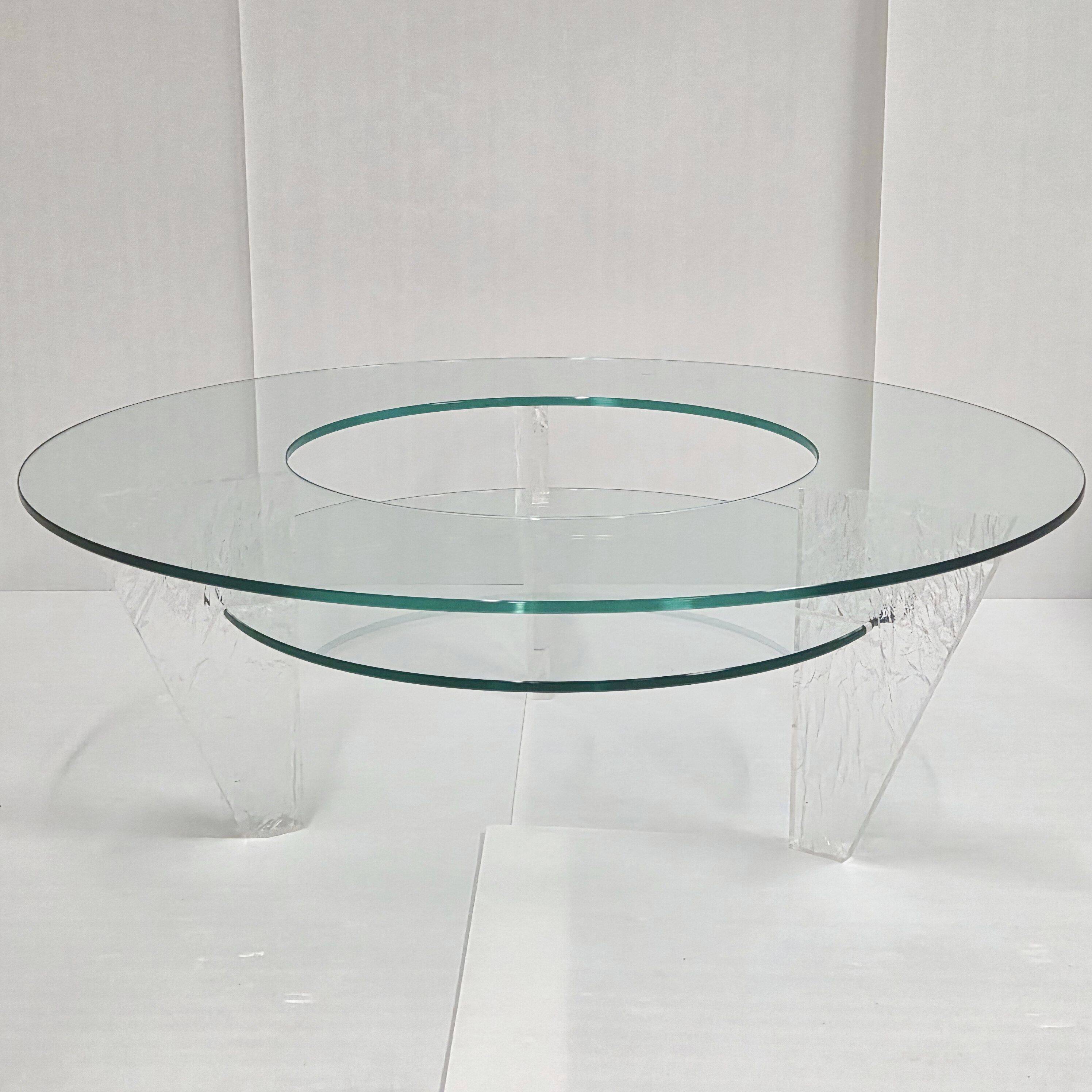 Vintage coffee table by Jeannot Cerutti, 1980