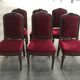 Suite de 6 chaises velours rouge Napoléon III