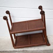 Vintage wood dessert, roller bar, roller table, servant, vintage wood dessert table