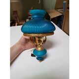 Blue brass and opaline aplique