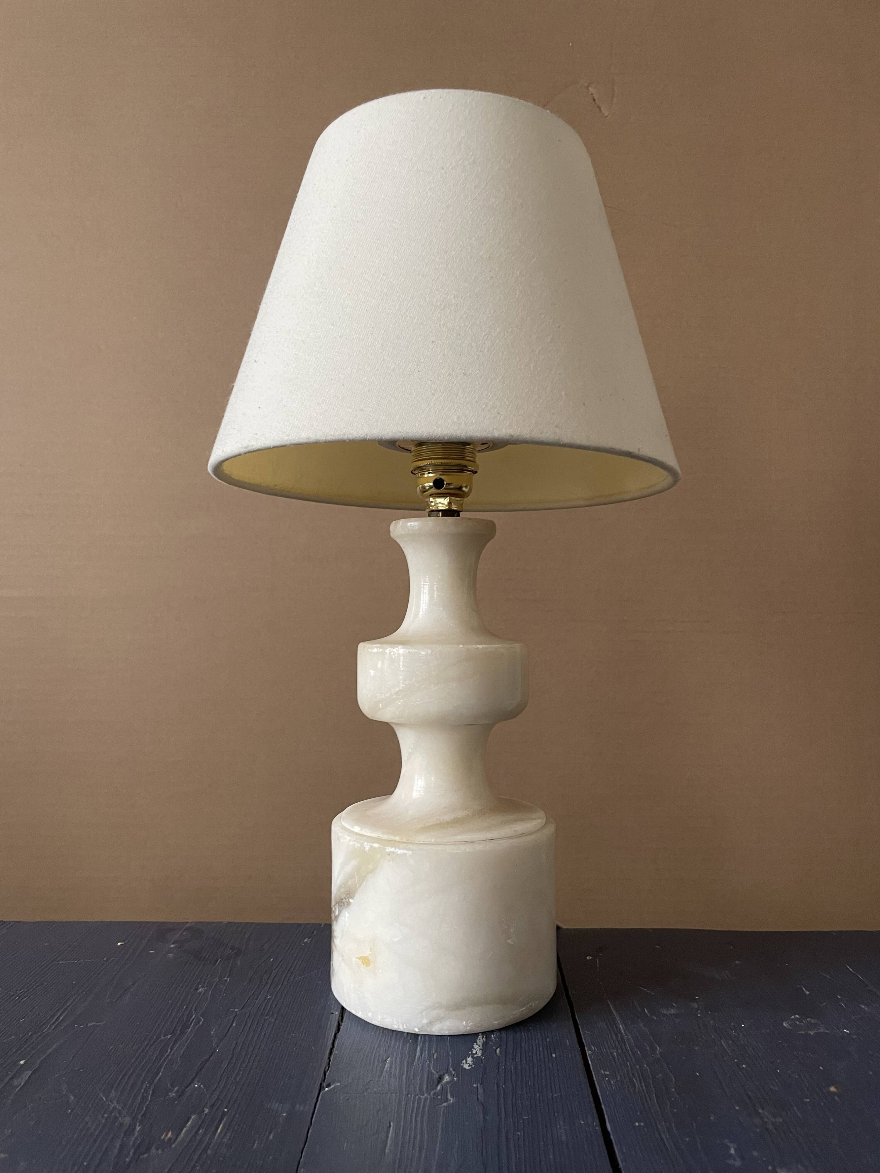 Antique marble table lamp