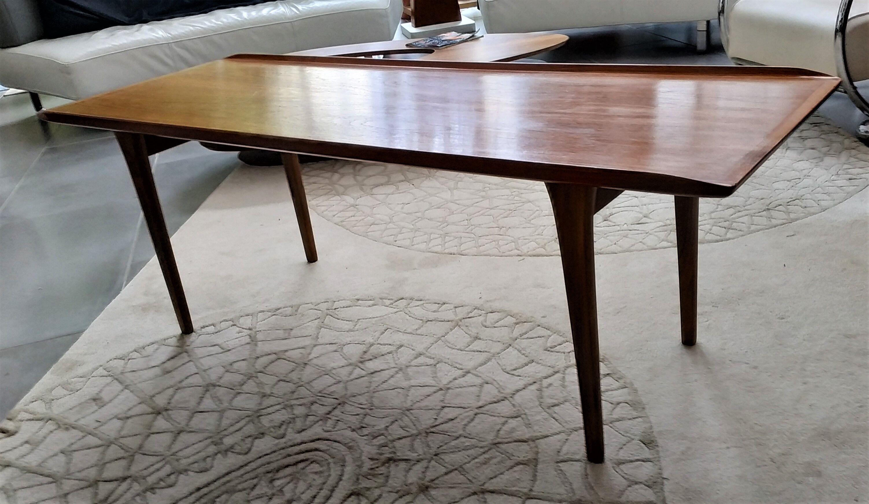 Scandinavian-style teak coffee table
