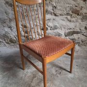 Set of 6 Danish teak dining chairs model 422, attributed to Arne Vodder for Sibast, 1960s.